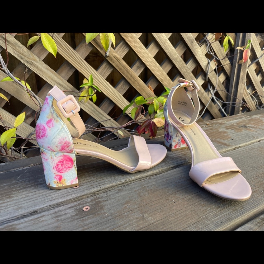 CL by Laundry Floral Print Pink High Heels / Size 8